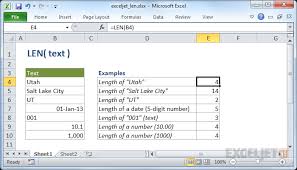 How To Use The Excel Len Function Exceljet