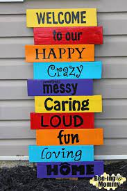 Colorful Pallet Welcome Sign Welcome Home Decorations Diy Crafts For Home Decor Diy Wall Art Decor