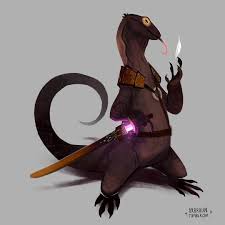Komodo Art Illustration Drawing Sketch Painting Lizard Komodo Dragon Ipad Concept Art Characters Dungeons And Dragons Characters Character Art