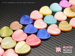  12 Pcs Manik Kerang Hati 1 5 Cm Campur Warna Mnkg 027 Kemasan Kerajinan Tangan