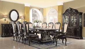 Primitive antique french gothic dining set, table & six chairs, 1920's, oak $1,800.00. Mcferran D5188 T Ebony Gold 88 112 Gothic Style Double Pedestal Dining Table D5188 T