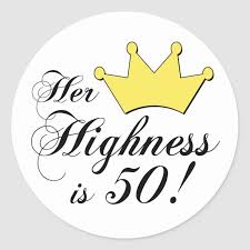 The chain of up to eight connected swarovski birthstone charms represent the strong family bond she shares with her loved ones. 50th Birthday Gifts Her Highness Is 50 Classic Round Sticker Zazzle Com In 2021 50th Birthday Quotes Moms 50th Birthday 50th Birthday Party Ideas For Men