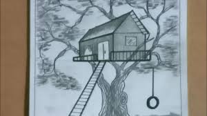 Buatlah huruf d secara menyamping untuk membuat daun apel di salah satu sisi batang l l. Sketsa Rumah Pohon Youtube