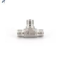 Stainless Steel Male Thread Tees High Pressure 3 Way Thread ...