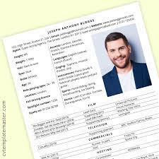 Age and date of birth: Acting Cv Template With Example Content Free Microsoft Word