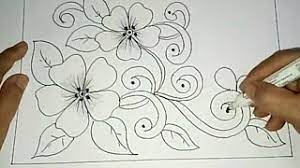 39 gambar sketsa bunga indah sakura mawar melati. Paling Populer 11 Sketsa Bunga Batik Koleksi Bunga Hd