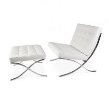 Amazing gallery of interior design and decorating ideas of white barcelona bench in bedrooms, closets, living rooms, laundry/mudrooms, entrances/foyers, media rooms by elite interior designers. White Barcelona Lounge Fauteuil Plus Hocker Sale