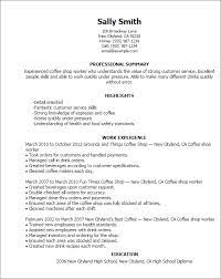 But let me share a little secret Coffee Shop Worker Resume Template Myperfectresume