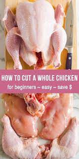 To cut whole chicken, you'll need a good pair of kitchen shears and a chef knife. Pin On Food Tips