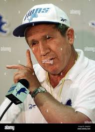 Detroit Lions coach Bobby Ross responds to questions Wednesday, July 28,  1999, in Pontiac, Mich., concerning a statement from running back Barry  Sanders that he is retiring. ``My desire to exit the