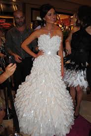 Paper Wedding Dress So Cool Paper Dress Recycled Dress Wedding Dresses