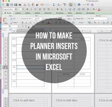 Finally A Tutorial On How I Make My Inserts I Usually Use Microsoft Excel For My Weekly Pages Stay Tuned For A How To Make Planner Planner Printable Planner