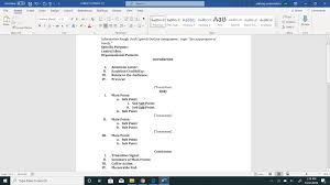 Your thesis is the point you are arguing for or against. A Rough Draft Of An Informative Speech The Outline Chegg Com