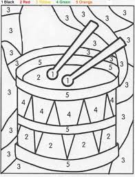 Pack these spring printables into a picnic basket for a family outing. Toy Color By Number Coloring Pages Drum Music Coloring Kindergarten Music Music Coloring Sheets