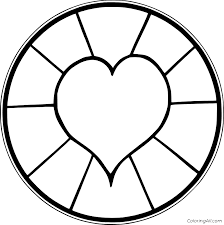 Click the circle coloring pages to view printable version or color it online (compatible with ipad and android tablets). Heart In A Circle Coloring Page Coloringall