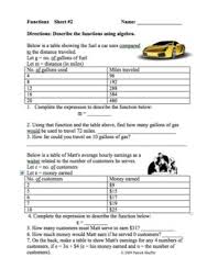 Here Are 3 Sets Of Algebraic Function Problems Students Use Function Tables And Function Equations To Solve Re Functions Algebra Step Function Function Tables