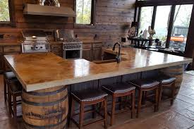 There will be some slight variations from the picture. Whiskey Themed Kitchen With Barrels And A Concrete Countertop Concrete Decor