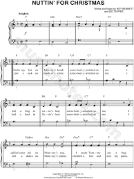 Free printable christmas song sheet music for piano. Barry Gordon Nuttin For Christmas Sheet Music Easy Piano Piano Solo In F Major Download Print Sku Mn0059907
