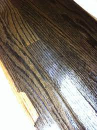One Coat Minwax Ebony Stain On Refinished Red Oak Floors With One Coat Of Bona Woodline Polyurethane Satin Oil Red Oak Floors Flooring Vinyl Flooring Kitchen