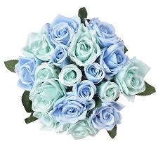 Check spelling or type a new query. Blue No Vase Famibay Fake Rose Flowers 2 Bouquets 18 Heads Silk Rose Artificial Flowers For Garden Artificial Flowers Artificial Flora Umoonproductions Com