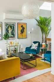 Keep the colors calm and the patterns interesting. Vibrant Mid Century Glam Living Room Refresh The Reveal Jessica Brigham