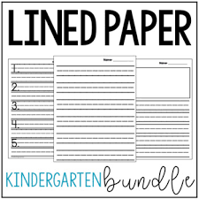 Free printable lined paper kindergarten. Lined Paper For Kindergarten Worksheets Teaching Resources Tpt