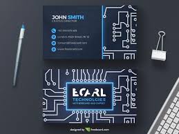 Technological Circuit Business Card Template Freebcard Graphic Design Business Card Business Card Software Visiting Card Design