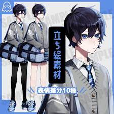 無料版有】ショートカット女子高生【立ち絵素材】 - 布まみれ - BOOTH