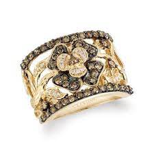 Complete your collection with matching le vian® earrings. Le Vian 14k Chocolate Diamonds Flower Ring Majesty Jeweler