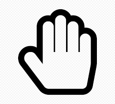 Hd Stop Hand Outline Black Silhouette Icon Symbol Png Hand Outline Black Silhouette Outline