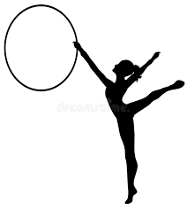 A hoop is an apparatus in rhythmic gymnastics and may be made of plastic or wood, provided that it retains its shape during the routine. Rhythmic Gymnastics Hoop Bw Stock Illustration Illustration Of Monochromatic Flexible 5373206