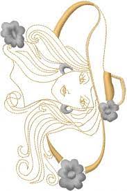 Free Woman In Hat Embroidery Design Annthegran Com Sewing Embroidery Designs Machine Embroidery Designs Hat Embroidery Designs