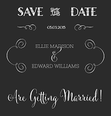 Save The Date Calligraphy In Chalk Board Style Free Graphic Design Free Clip Art Design Freebie