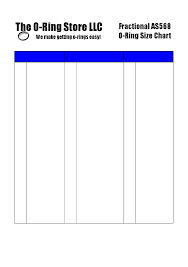 O Ring Size Chart Free Download