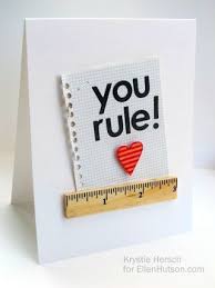 Class Teacher Birthday Card For Teacher Handmade You Rule By Krystie Hersch Teacher Cards Teachers Day Card Teacher Birthday Card
