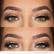 Brow Game On Fleek With Gold Eye Makeup For Green Eyes Eye Makeup Makeup For Green Eyes Skin Makeup