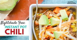 Wrap up and place 4 filled tortillas in a square baking dish. Nightshade Free Instant Pot Chili Recipe In An Hour