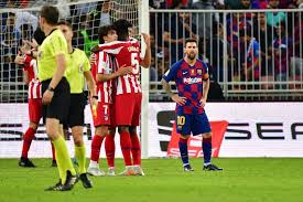 Camp nou draw hands laliga advantage to real madrid. Barcelona Atletico Madrid 2 3 Simeon In The Final Of The Supercopa Of Spain Against Real Madrid Atletica Derby