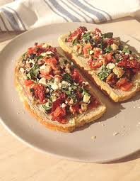 Feta Spinach Toast California Goldminer Spinach Bake Feta Food
