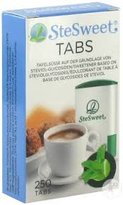 La stévia est un substitut du sucre comme le xylitol mais la stévia peut être consommée même par les personnes diabétiques car elle ne contient pas de sucre et aucune calorie. Stesweet Tabs Edulcorant De Table A Base De Glycosides De Steviol 250 Tablettes Newpharma