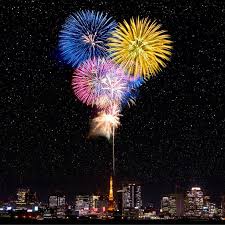 Fireworks And Night View Of Tokyo Tower Tokyo Japan Ipad