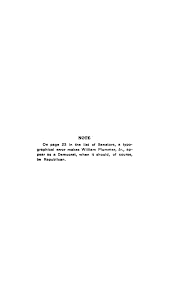 On page 23 in the list of Senators, a typo- graphical error makes William  Plummer, Jr., ap- pear as a Democrat, when it should,