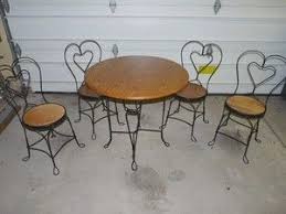 Vintage Ice Cream Parlor Table Chairs Set Nice Parlor Table Table And Chairs Chair Set