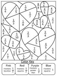 Valentines Fraction Coloring Page Using 1 2 As A Benchmark To Compare Fractions Fractions Math Fractions Fourth Grade Math Use these differentiated activity sheets to help your children develop their understanding of finding fractions of shapes and amounts by colouring in the appropriate number of sections on each stained. pinterest