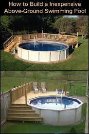 Build A Cheap Aboveground Swimming Pool Overground Price Value Sw Schwimmbader Hinterhof Schwimmbaddecks Diy Schwimmbad