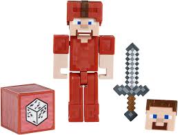 Amazon Com Minecraft Earth 3 25 Steve In Red Leather Figure Toys Games How to make leather horse armor in minecraft | 1.16.4 crafting recipe⭐⭐ best minecraft server ip: minecraft earth 3 25 steve in red leather figure