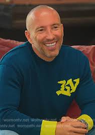 WornOnTV: Jason's teal LV sweater