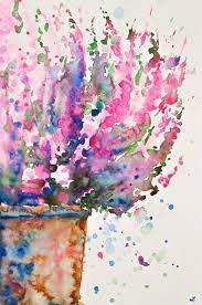Pink Heather In The Pot Watercolour By Zaira Dzhaubaeva Floral Art Flower Painting Floral Watercolor