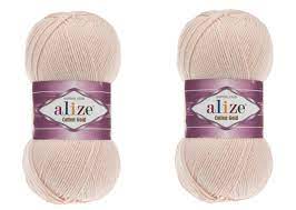 Amazon.com: Alize Cotton Gold Yarn 55% Cotton 45% Acrylic Yarn Crochet Hand  Knitting Art Lot of 2 Skeins 200gr 722yds (382-NUDE)