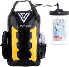 10 best kayak dry bags of march 2021. Amazon Com Vitchelo 30l Waterproof Dry Bag Backpack Floating Storage Bag Waterproof Phone Case For Travel Hiking Boating Kayaking Camping Beach 100 Tear Free Lightweight Lifetime Kayak Bag Sports Outdoors